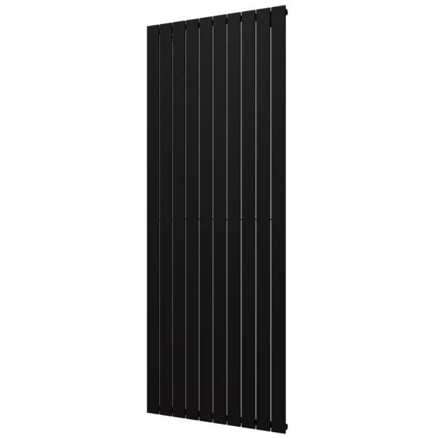Plieger Designradiator Plieger Cavallino Retto Enkel 1666 Watt Middenaansluiting 200x75,4 cm Mat Zwart mat zwart -