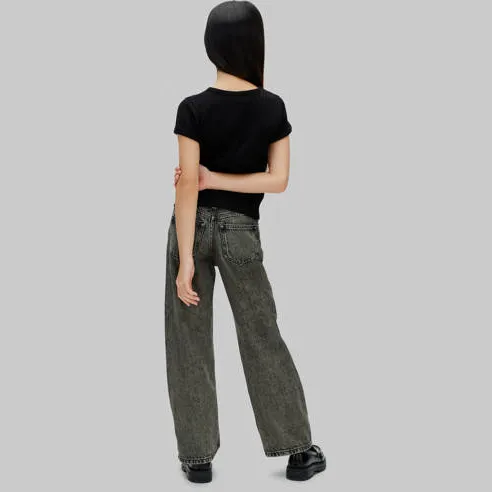 Calvin Klein Monologo rib t-shirt zwart, foto 4