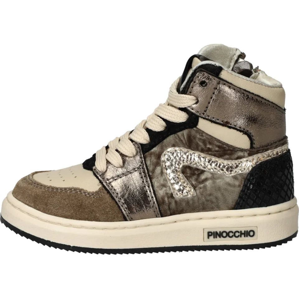 Pinocchio P1765 hoge sneakers taupe, foto 8