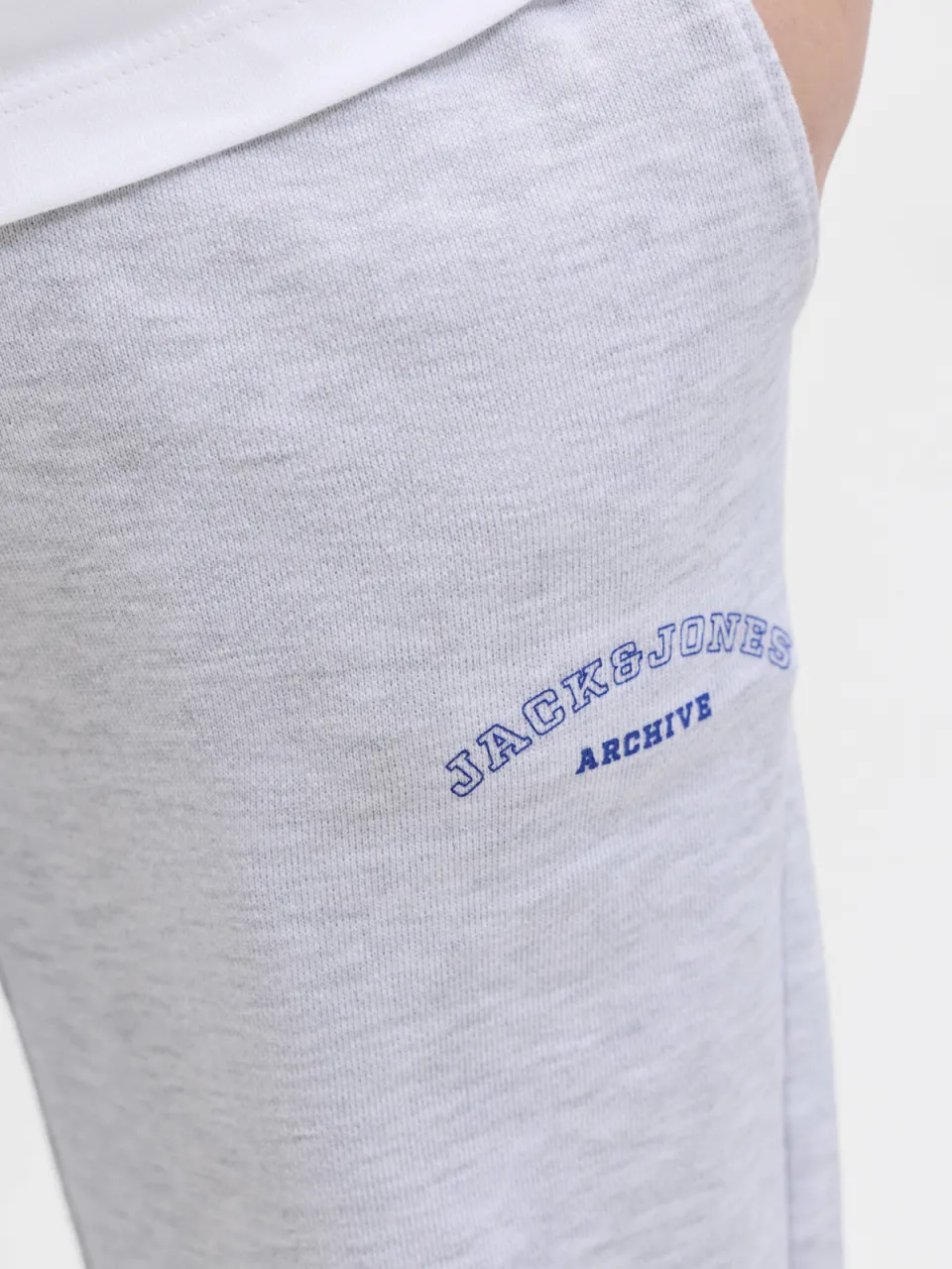 Jack & Jones JUNIOR joggingbroek lichtgrijs melange, foto 6