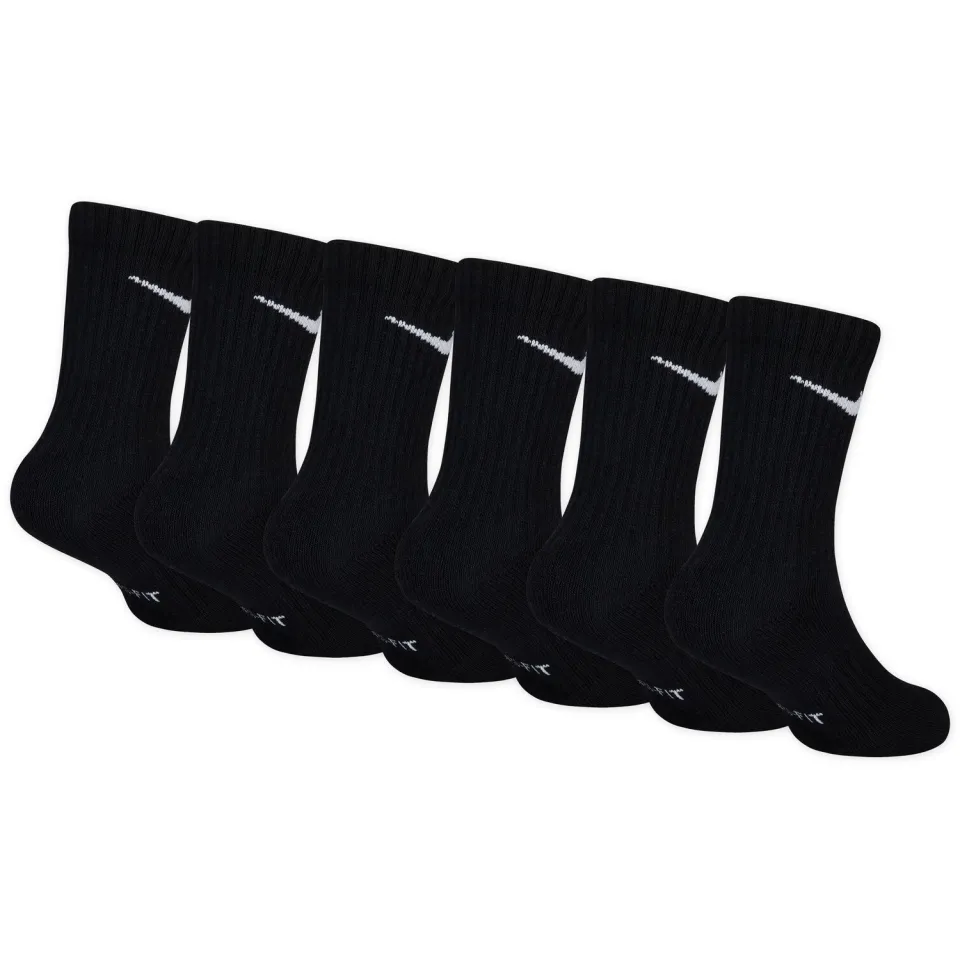 Nike Dri-FIT Performance Basics crew sokken 6-pack zwart, foto 2