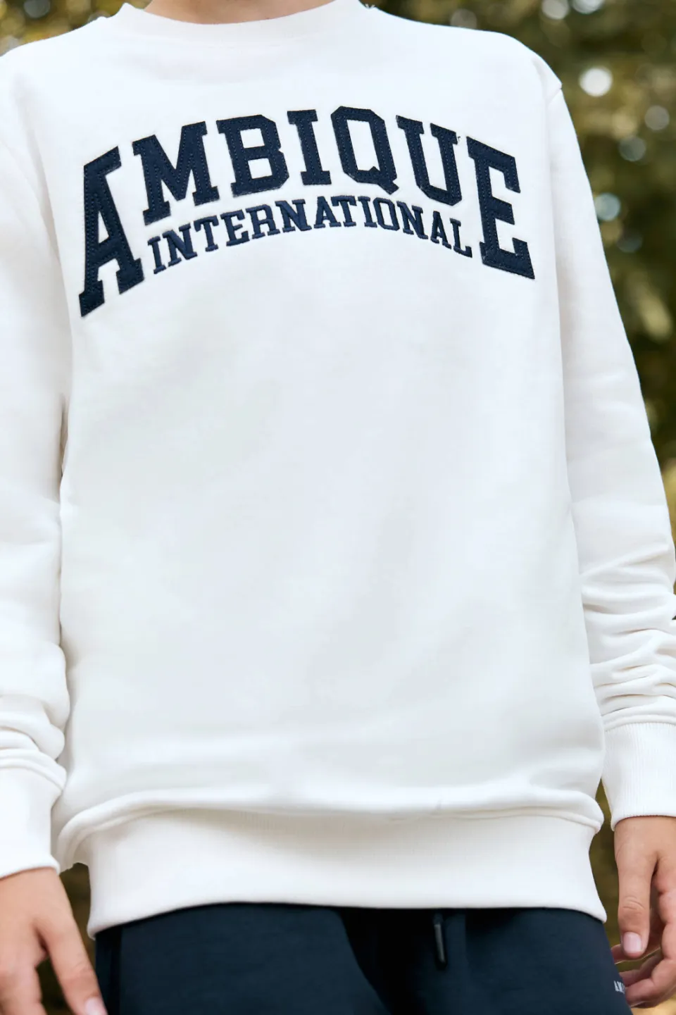 sweater ecru Logo | Sweater van Ambique, foto 5