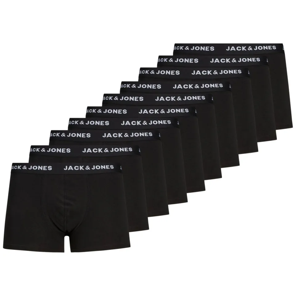 Jack & Jones Solid boxershorts 10-pack zwart, foto 2