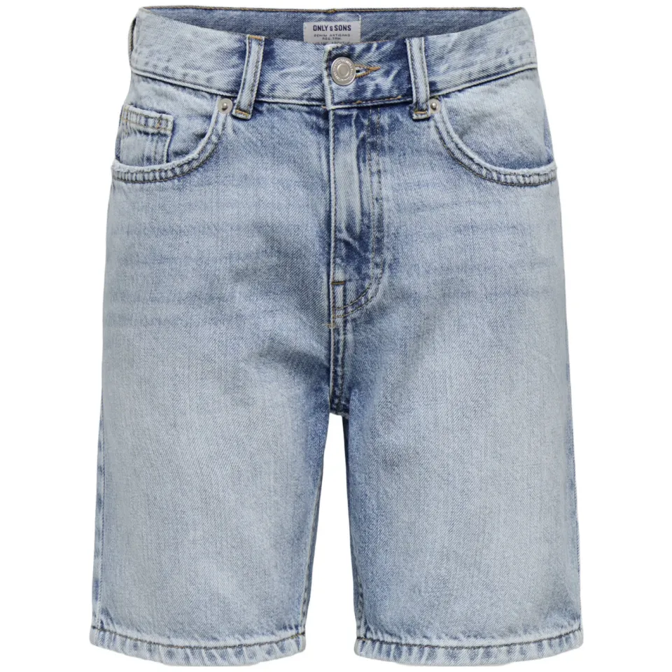 Only & Sons denimshort lichtblauw denim, foto 2