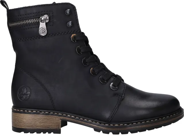 Rieker veterboots zwart