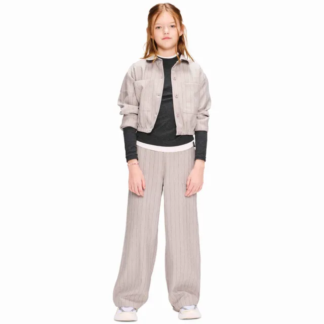 Retour Jeans jas met krijtstreep grijs
