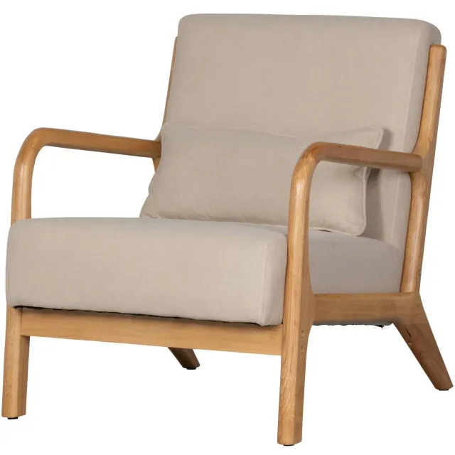 WOOOD Mark Fauteuil - Chenille - Bruin - 75x67x82 natural