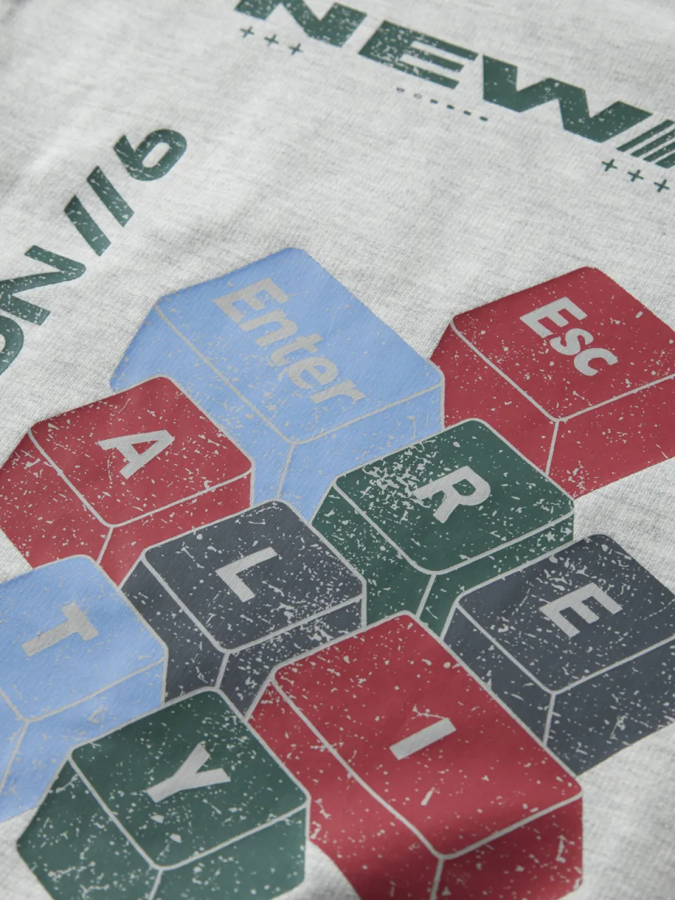 NAME IT KIDS sweater met backprint - grijs Backprint, foto 4