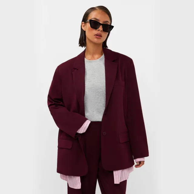 Studio AMAYA oversized blazer - donkerrood