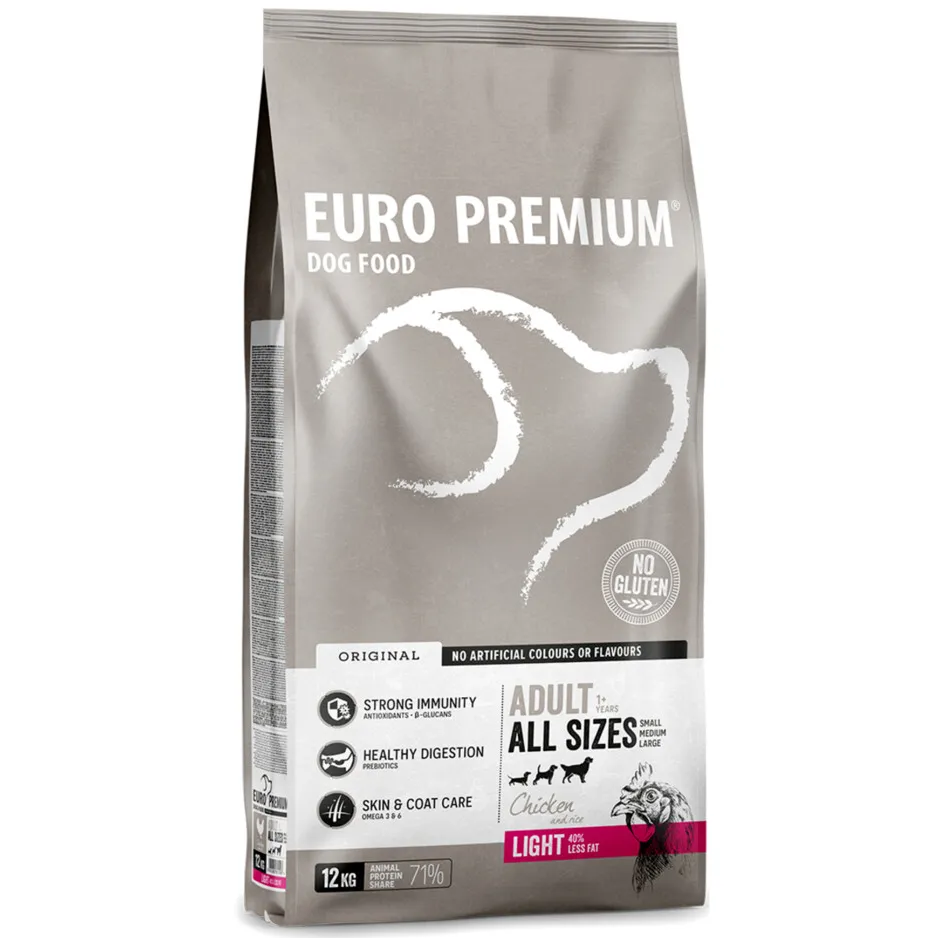 Euro Premium Adult Light hondenvoer 12 kg