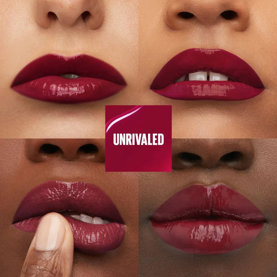Maybelline New York SuperStay Vinyl Ink lippenstift 30 Unrivaled rood, foto 4