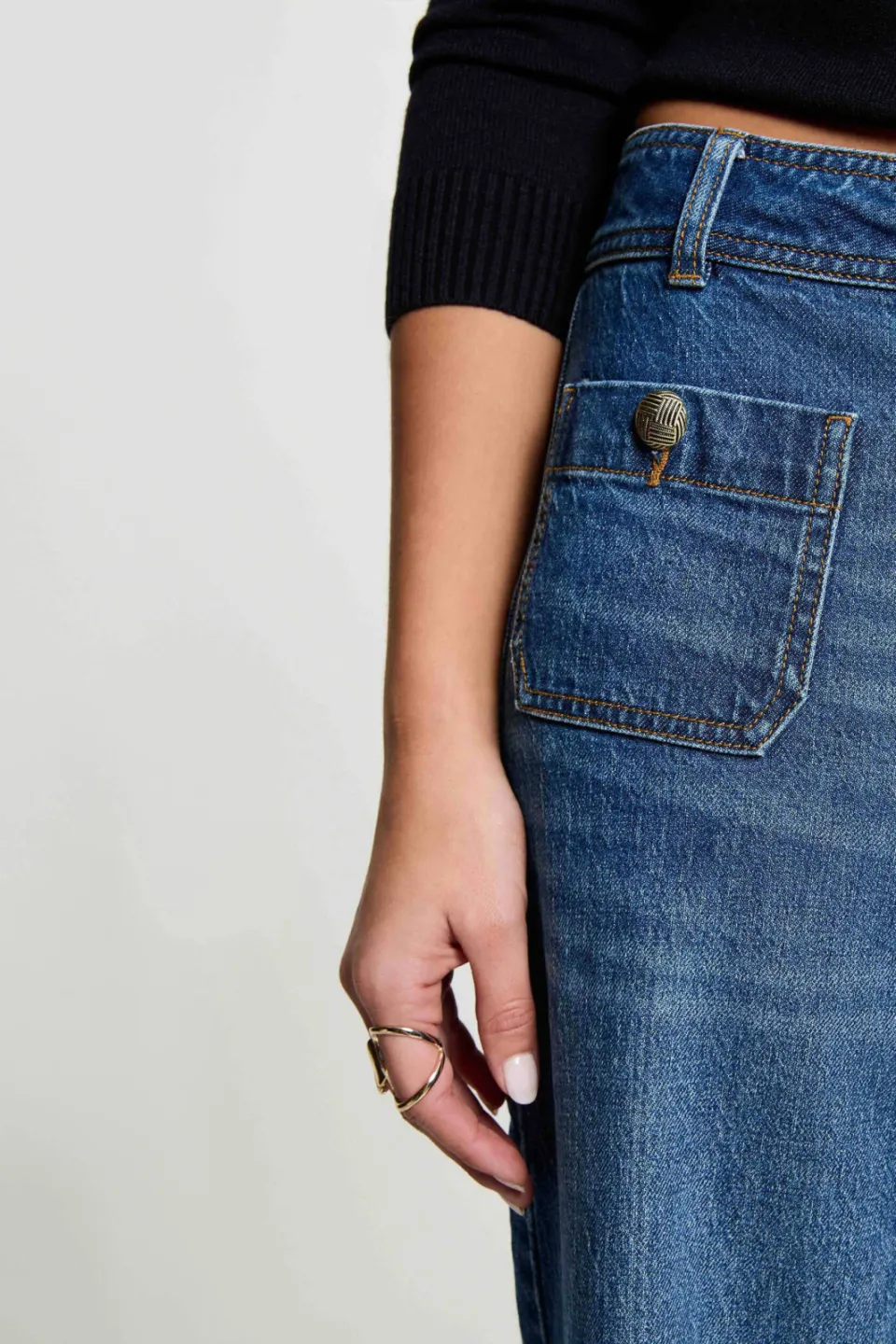Morgan wide leg jeans - mediumblauw, foto 5