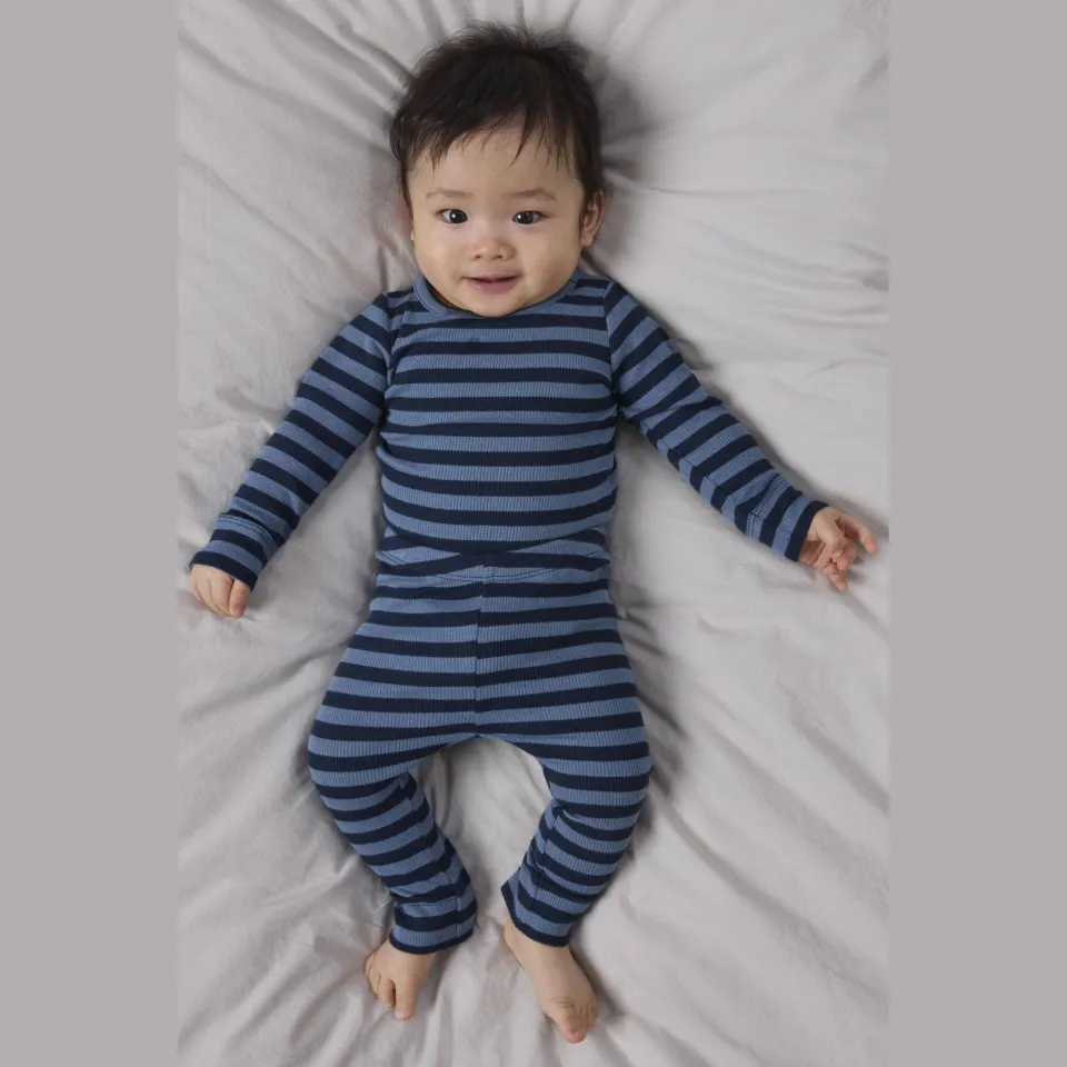 NAME IT BABY gestreepte romper - donkerblauw