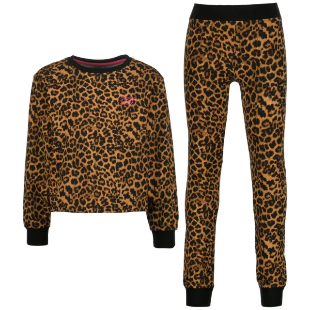 Vingino pyjama met panterprint bruin