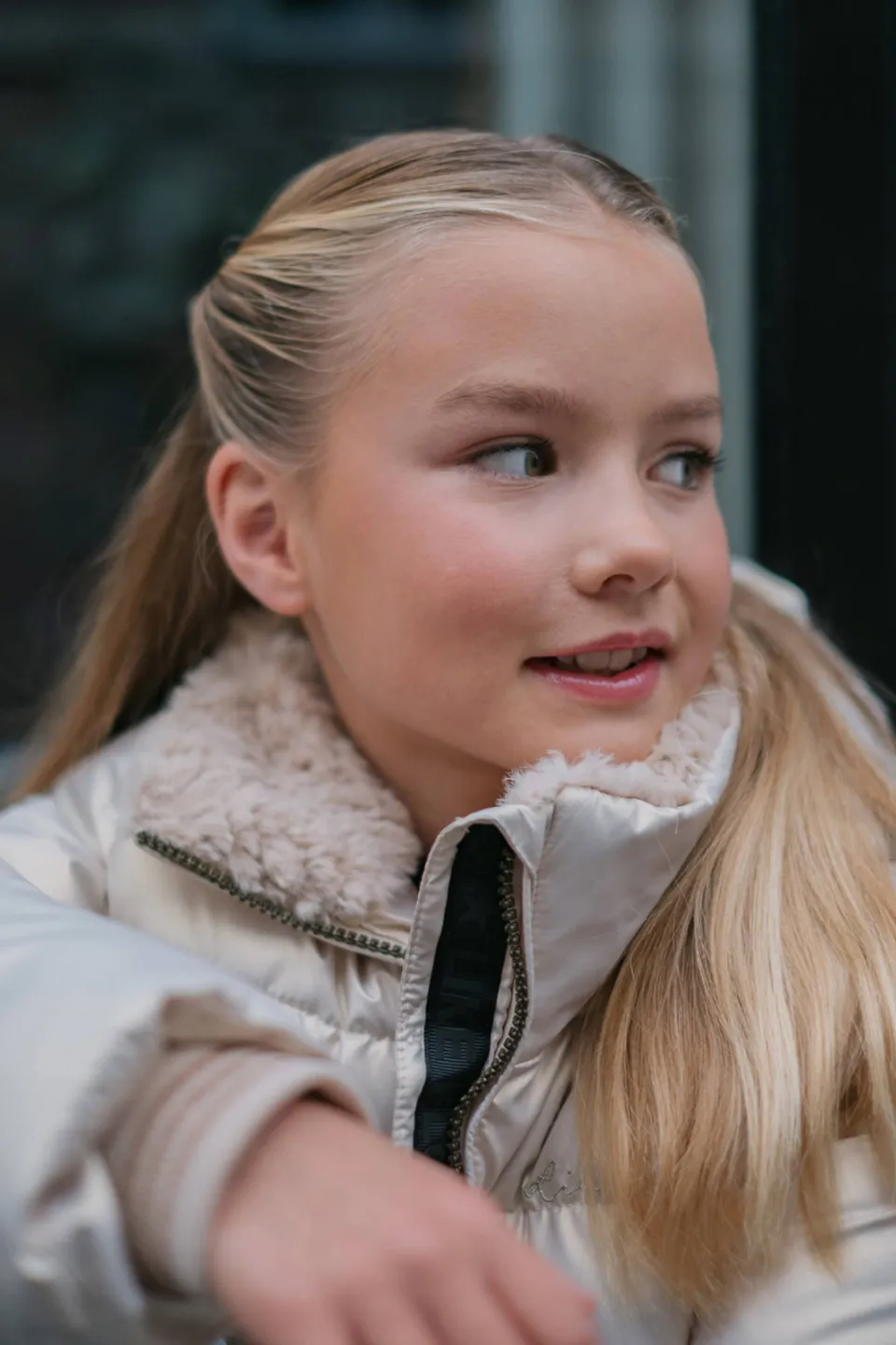 Like Flo Aelin gewatteerde jas beige, foto 7