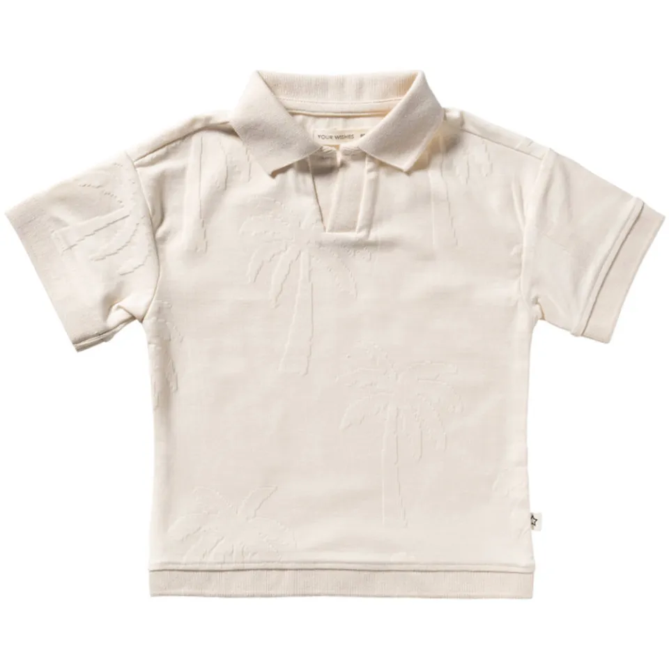 Your Wishes Jongens Polo's & T-shirts Stamped Palms Casual Polo - Ecru, foto 3