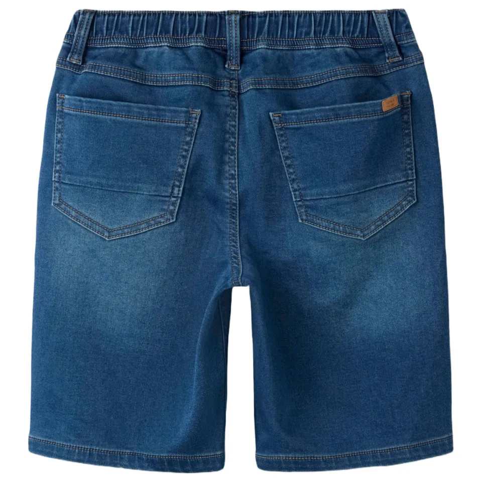 NAME IT Ryan jogger denim L jeansshort donkerblauw, foto 3