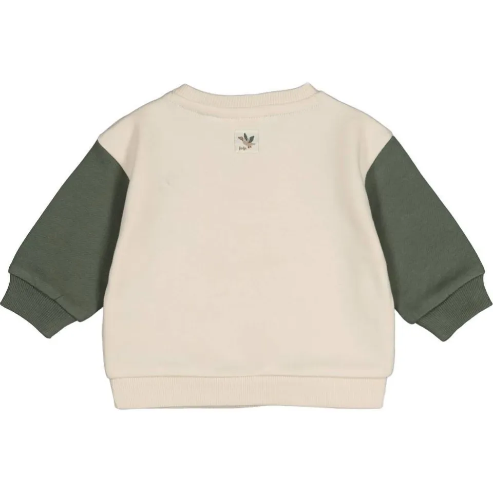 Feetje sweater Wiggle and Waddle - ecru/groen, foto 3