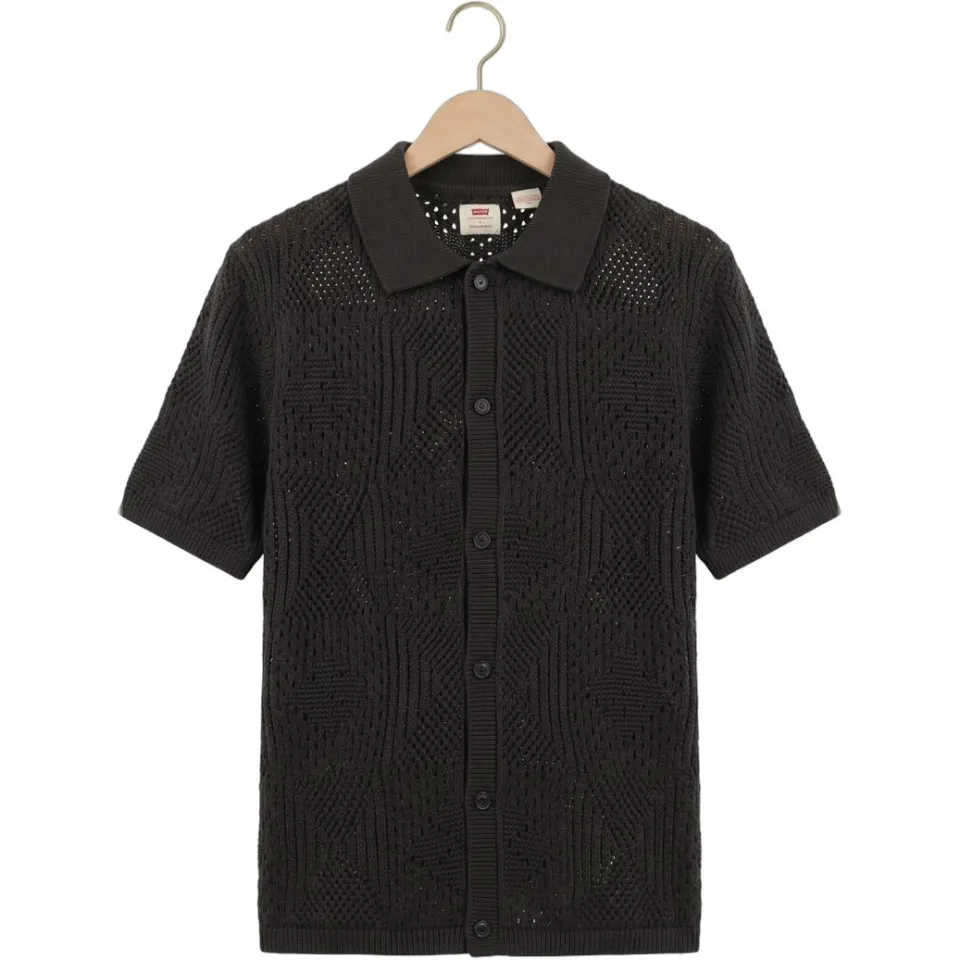 Levi's Heren Overhemden Sweater Camp Shirt - Donkergrijs, foto 2