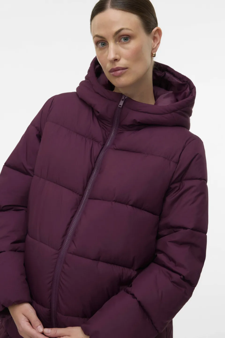 Mamalicious MLURSA zwangerschaps winterjas burgundy, foto 5