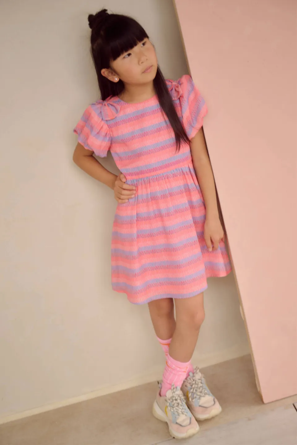 Nono Milly midi jurk roze lila, foto 6