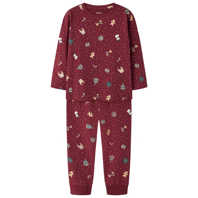 NAME IT MINI pyjama donkerrood
