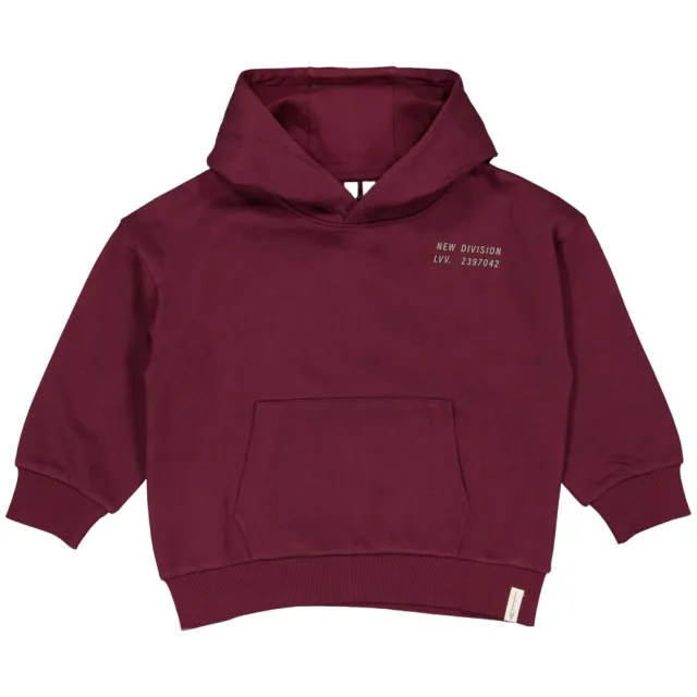 LEVV sweater met backprint - donkerrood, foto 2