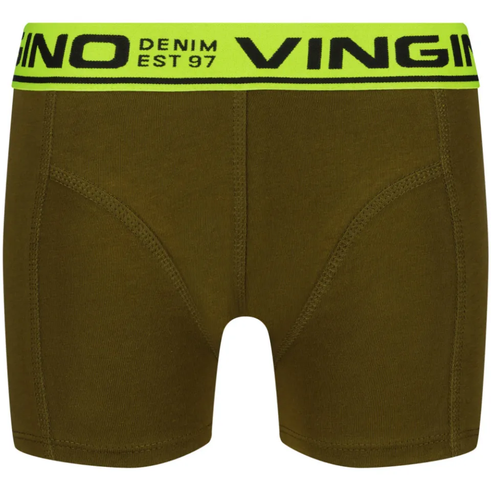 Vingino boxershorts set van 7 groen met print, foto 4