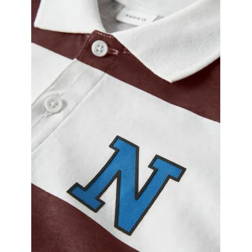 NAME IT KIDS gestreepte polo bruin, foto 5