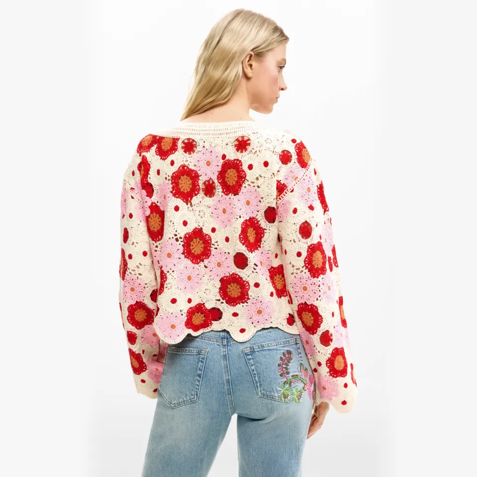 Desigual top ecru crochet, foto 5