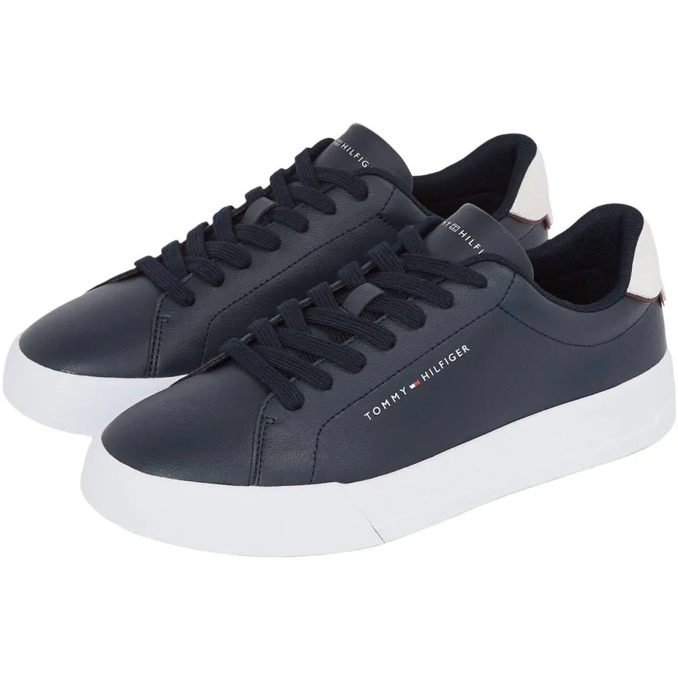 Tommy Hilfiger Court Leather sneaker blauw, foto 3