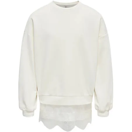 Only KIDS ONLY GIRL sweater - wit Meisjes Katoen Ronde hals Effen