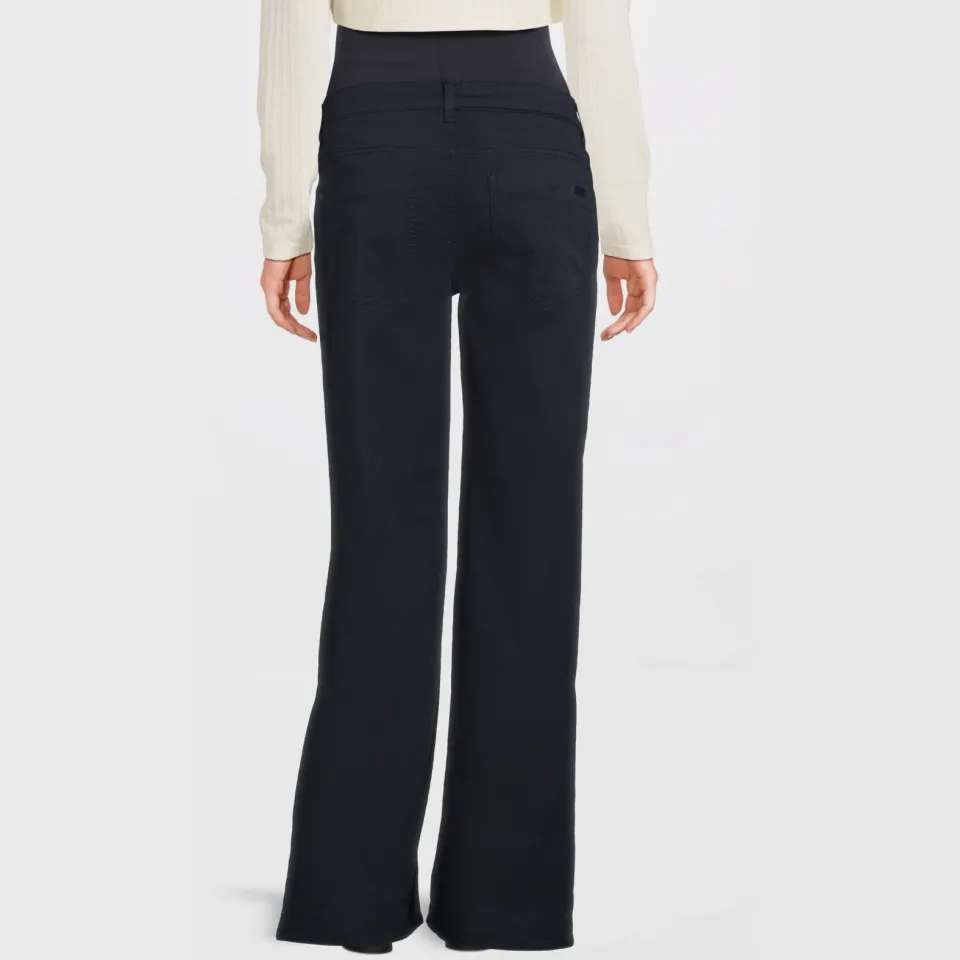 LOVE2WAIT wide leg zwangerschapsbroek donkerblauw, foto 3