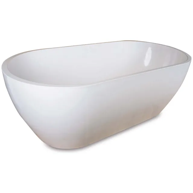 Luca vrijstaand bad 180x80x60 cm solid surface mat wit