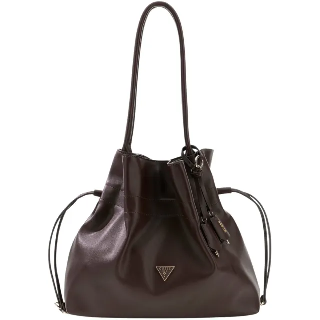 Guess Karima Drawstring Tote shopper donkerbruin bruin