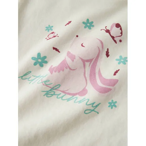 NAME IT MINI T-shirt met konijnenprint ecru, foto 3