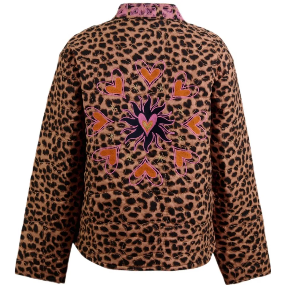 Shoeby jasje voor binnen met panterprint bruin, foto 4