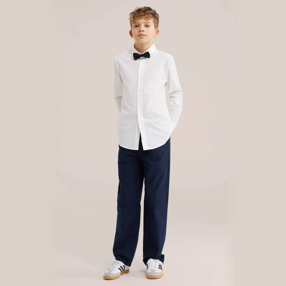 WE Fashion overhemd + vlinderstrikje wit, foto 6