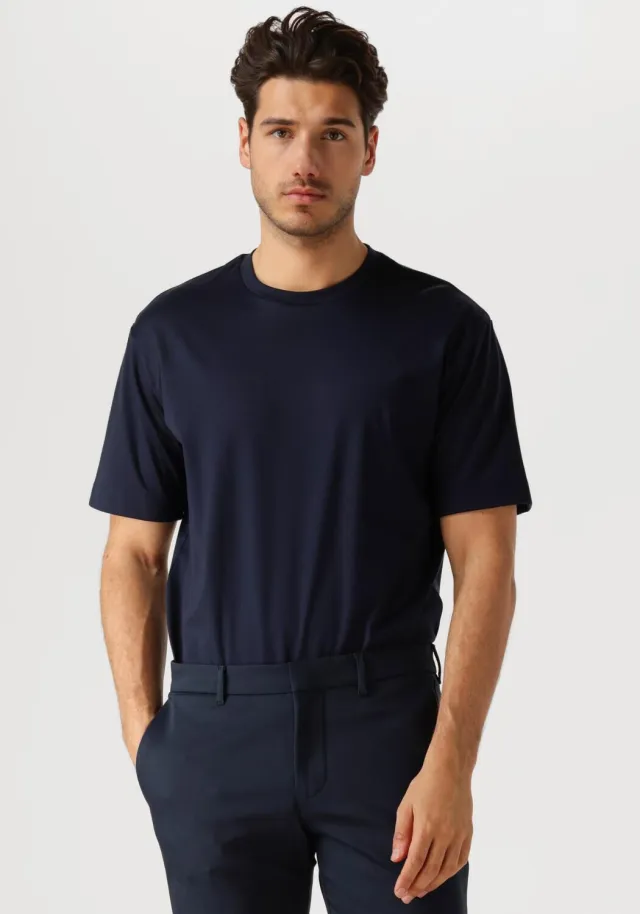 Desoto Luxury Heren Polo's & T-shirts Luxury Two Ply T-shirt 1/2 - Blauw