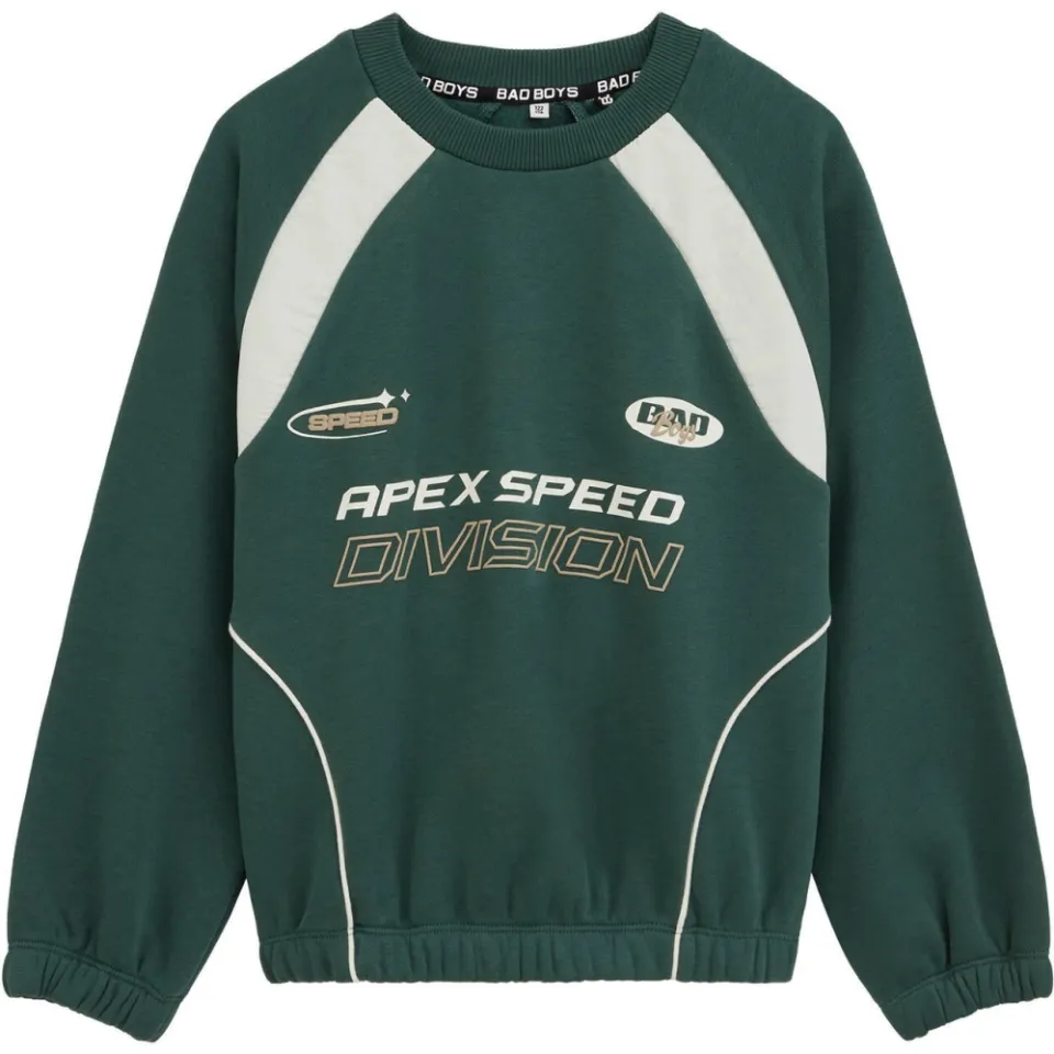 WE Fashion Bad Boys sweater met tekst - groen/wit, foto 2