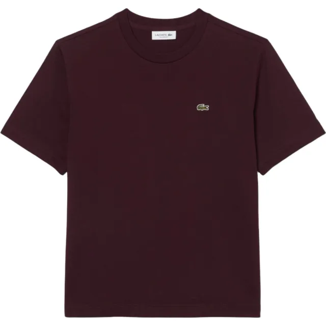 Lacoste T-shirt met logo - donkerrood, foto 2