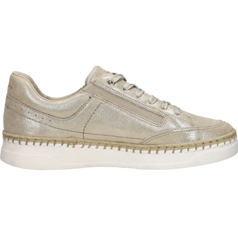 Tamaris veterschoenen laag goudkleur
