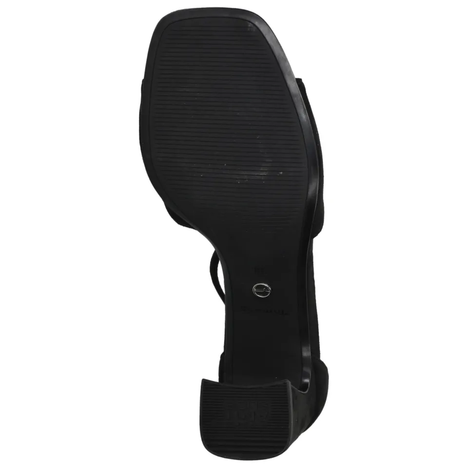 Tamaris sandalen met hak en enkelbandje zwart, foto 8