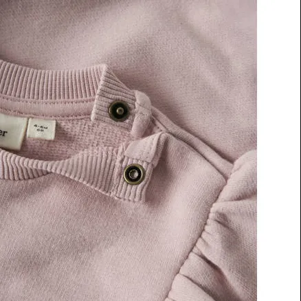Lil' Atelier BABY oversized sweater met ruches - oudroze, foto 4