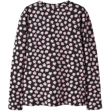 NAME IT gebloemde longsleeve zwart, foto 2