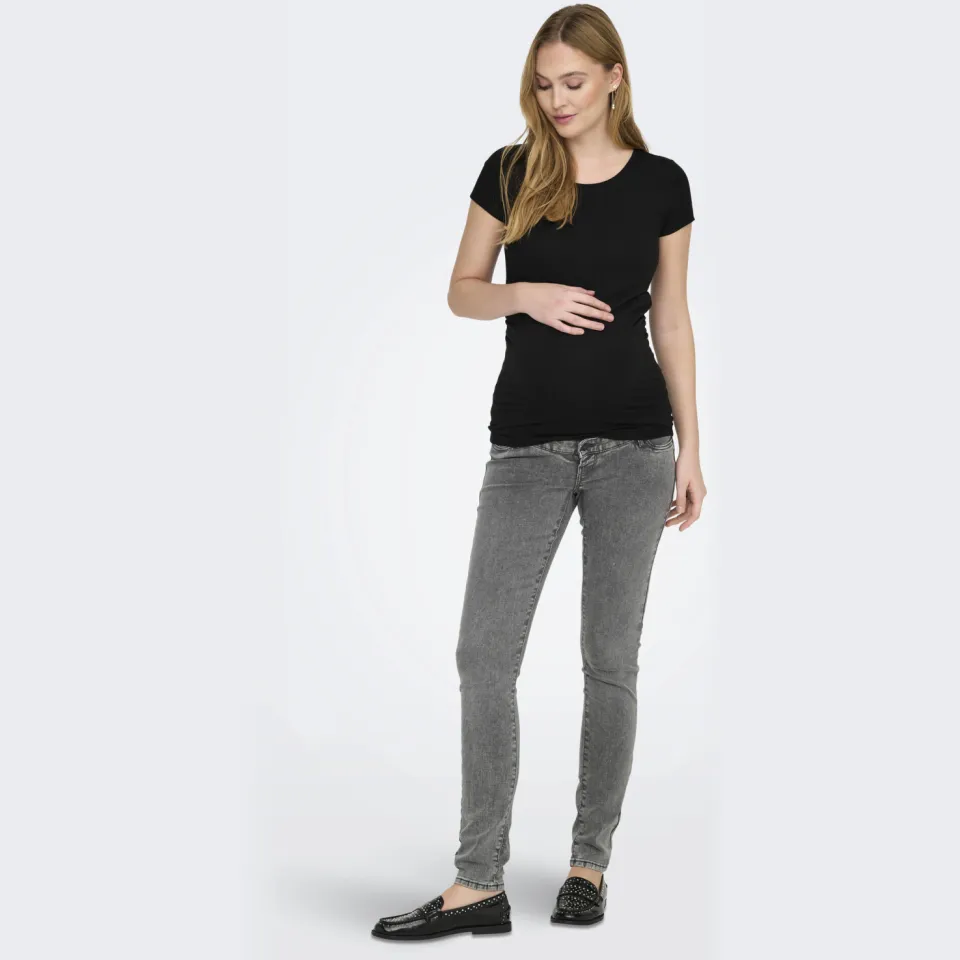 Only MATERNITY T-shirt OLMLOVELY - zwart (set van 2)