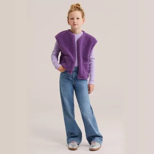 WE Fashion teddy gilet met zebraprint - paars, foto 3