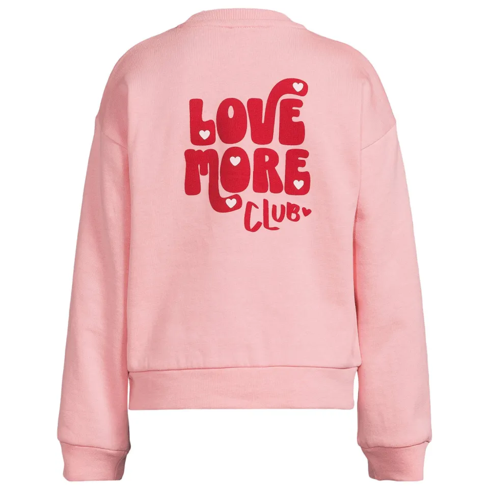 Me & My Monkey rechtvallende sweater met backprint lichtroze/rood, foto 3