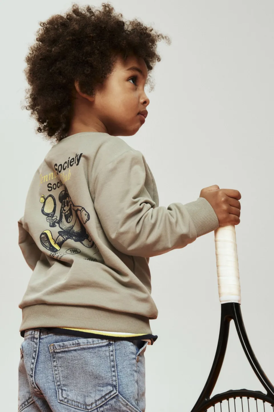 NAME IT MINI sweater met backprint groen, foto 4