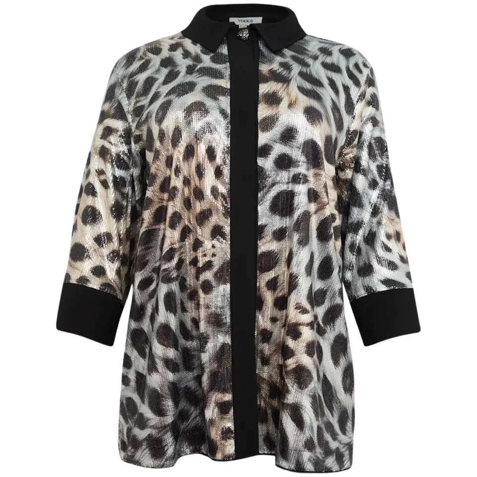 Yoek Blouse Lara zwart, foto 3